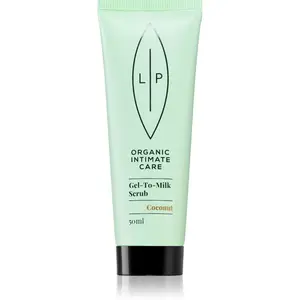 Lip Intimate Care Organic Intimate Care Gel To Milk Scrub jemný peeling s kokosom Coconut 50 ml