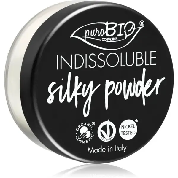 puroBIO Cosmetics Indissouble zmatňujúci sypký púder odtieň 01 Translucent 8 g
