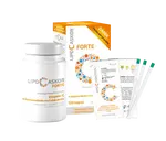 LIPO C ASCOR Forte vitamín C s lipozomálnym vstrebávaním testovacie prúžky 4 ks + 120 kapslí