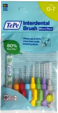 TEPE Interdental brush Mix 8 veľkostí medzizubné kefky 8 ks