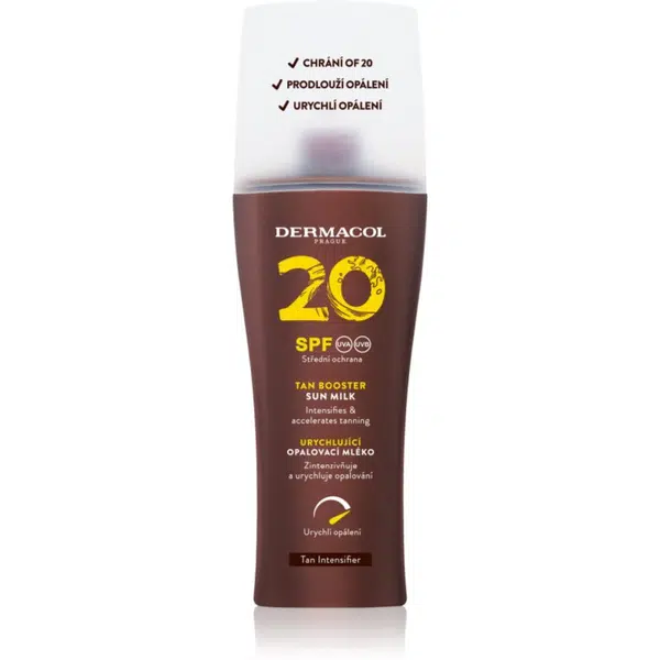 Dermacol Sun Tan Booster ochranné mlieko urýchľujúce opálenie SPF 20 200 ml