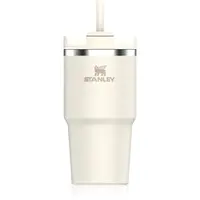 Stanley Quencher H2.O FlowState™ Tumbler tumbler z nehrdzavejúcej ocele s rúrkou malý Cream 2.0 600 ml
