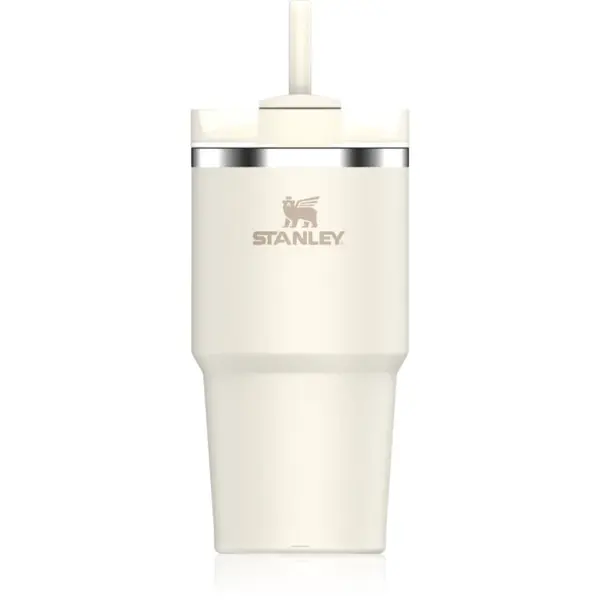 Stanley Quencher H2.O FlowState™ Tumbler tumbler z nehrdzavejúcej ocele s rúrkou malý Cream 2.0 600 ml