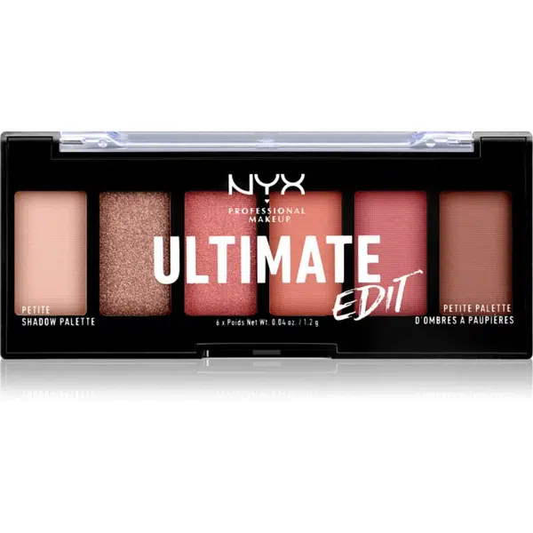 NYX Professional Makeup Ultimate Edit Petite Shadow paletka očných tieňov odtieň 01 Warm Neutrals 6x1.2 g