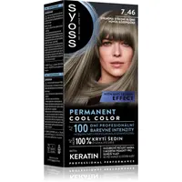 Syoss Permanent Cool Color permanentná farba na vlasy s chladným podtónom odtieň 7_46 Chladná střední blond 1 ks