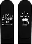 SOXO Pánske Ponožky S Nápismi Daj Mi Pivo Čierne