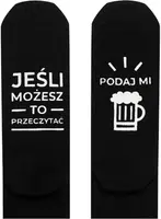 SOXO Pánske Ponožky S Nápismi Daj Mi Pivo Čierne