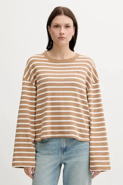 Bavlnené tričko s dlhým rukávom Tommy Hilfiger