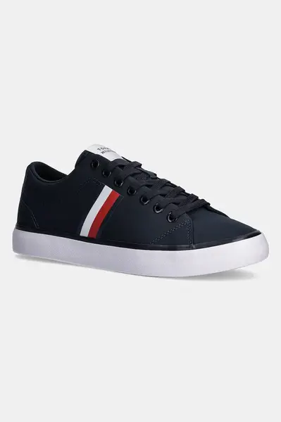 Tenisky Tommy Hilfiger TH HI VULC LOW CORE STRIPES MESH