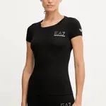 Tričko EA7 Emporio Armani dámske, čierna farba,