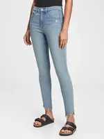 GAP Modré dámské džíny high rise true skinny with secret smoothing pockets