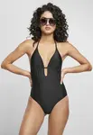 Women's recycled triangle swimsuit black