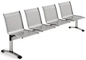 Lavica, multisedák OMP Star, RAL9006 sivá - 4 miestna
