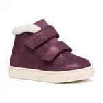 Dětské semišové zimní boty Geox NASHIK WPF fialová barva, B465XA.00077