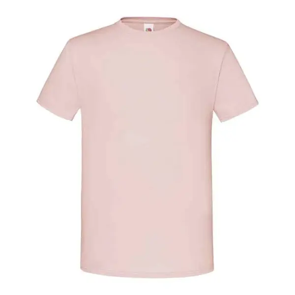 Men's Powder T-shirt Combed Cotton Iconic Sleeve Fruit of the Loom