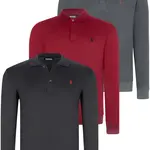 TROJITÁ SADA V4007 DEWBERRY PÁNSKA MIKINA - NÁMORNÍCKA MODRÁ - ANTRACITOVÁ - BORDOVÁ