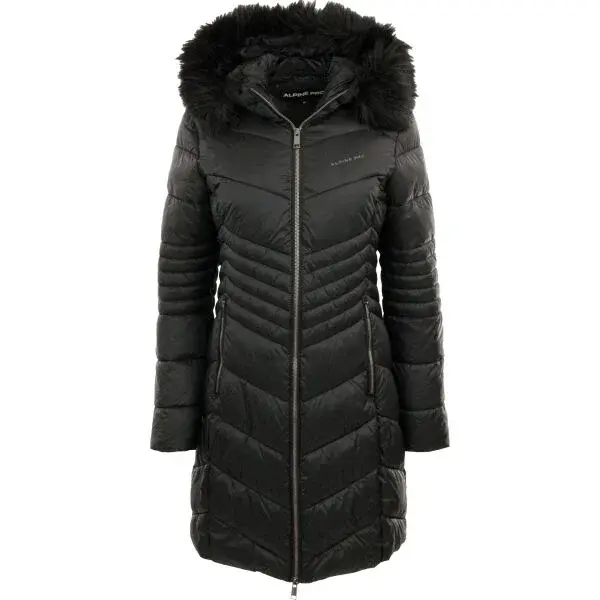 ALPINE PRO CERFA Dámsky zimný kabát, čierna, veľkosť