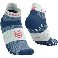 Compressport PRO RACING SOCKS V4.0 RUN LOW Bežecké ponožky, modrá, veľkosť 39-41