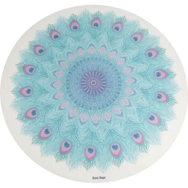 SHARP SHAPE ROUND YOGA MAT PEACOCK Jogamatka, svetlomodrá, veľkosť