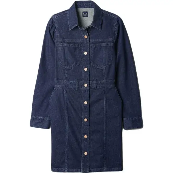 GAP PUFF Dámske šaty, tmavo modrá, veľkosť