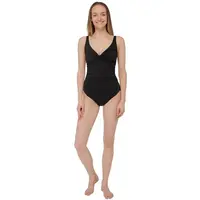 AQUOS LATKA Dámske jednodielne plavky, čierna, veľkosť