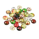 Christmas Ornaments Half Round/Dome Christmas Photo Glass Cabochons