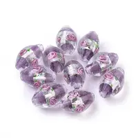 Handmade Silver Foil Glass Lampwork Beads