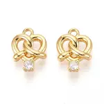 Brass Micro Pave Cubic Zirconia Pendants