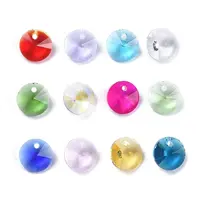 180Pcs 12 Colors Birthstone Charms Glass Charms