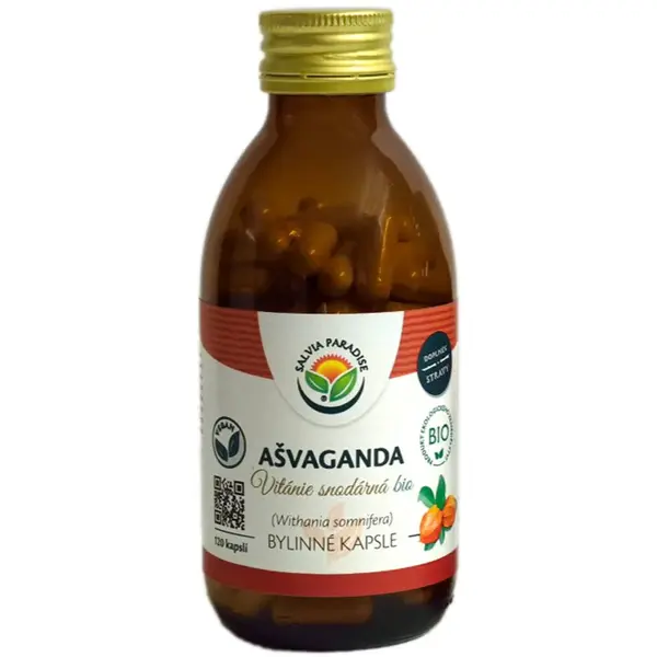 Salvia Paradise Ašvaganda bylinné kapsle kapsuly pre duševnú pohodu 120 cps