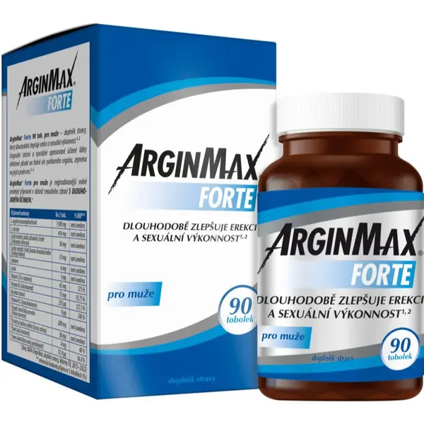 ArginMax Forte pre mužov doplnok stravy na zlepšenie erekcie a sexuálnej výkonnosti 90 cps
