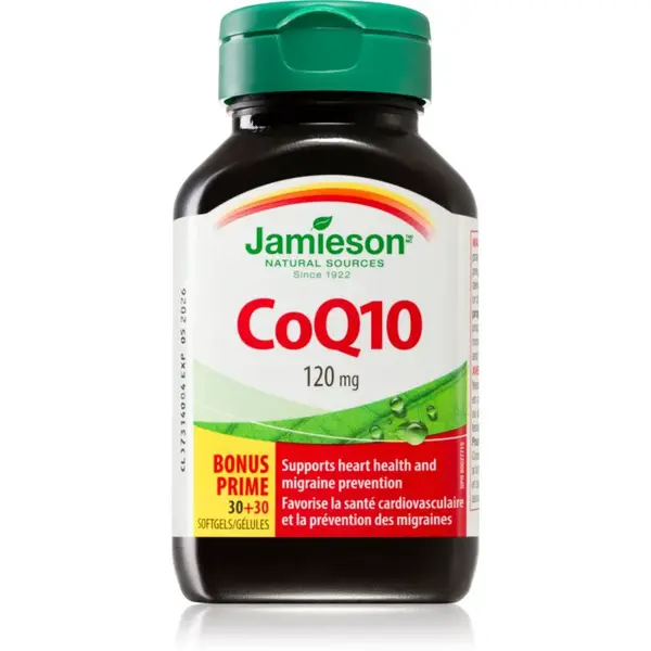 Jamieson CoQ10 120 mg mäkké tobolky na normálnu funkciu srdca a ciev 60 tbl