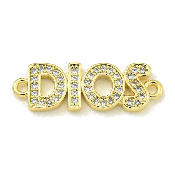 Rack Plating Brass Pave Clear Cubic Zirconia DIOS Links