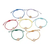 7Pcs 7 Style Alloy Chakra Link Bracelets Set