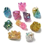 Electroplate Natural Quartz Crystal Display Decorations