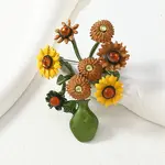 Sunflower Alloy Acrylic Brooches for Backpack Clothes