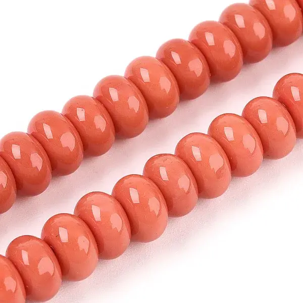 Opaque Spray Painted Glass Beads