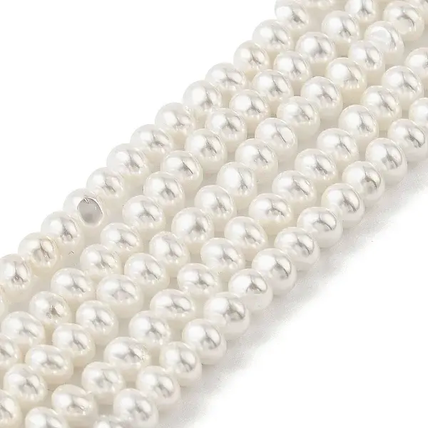 Electroplated Shell Pearl Beads Strands