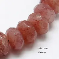 Natural Strawberry Quartz Beads Strands
