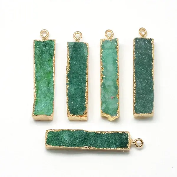 Natural Druzy Agate Pendants