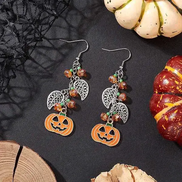 Tibetan Style Alloy Enamel Dangle Earrings