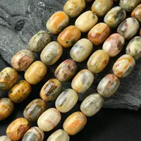 Barrel Shaped Gemstone Natural Crazy Lace Agate Beads Strands