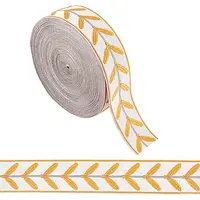 12M Polyester Jacquard Leaf Ribbon