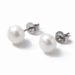 Natural Pearl Ear Studs