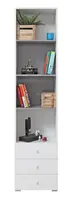 Úzký regál omega ii - bílá/beton
