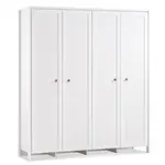 Čtyřdveřová šatní skříň paxton - bílá