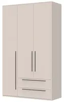 Třídveřová šatní skříň se zásuvkami baptiste - béžová