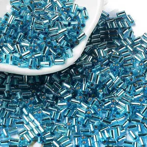 Baking Paint Glass Round Bugle Beads
