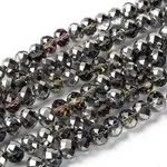 Electroplate Glass Faceted Rondelle Beads Strands