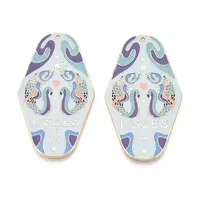 Rack Plating Alloy and Enamel Big Pendants